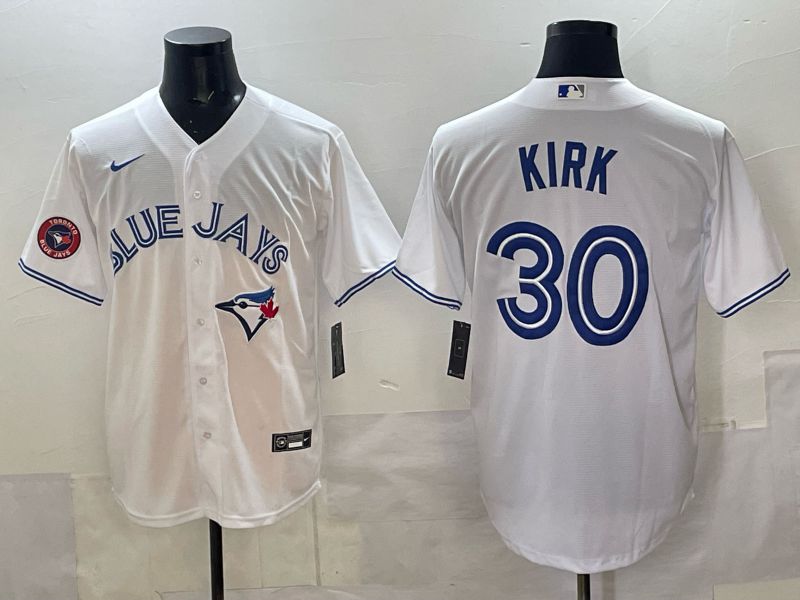 Men 2025 Toronto Blue Jays #30 Kirk white Game Nike MLB Jersey style 05